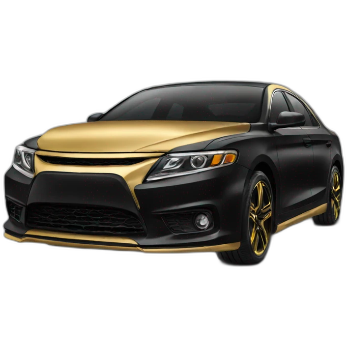 Black and gold car emoji