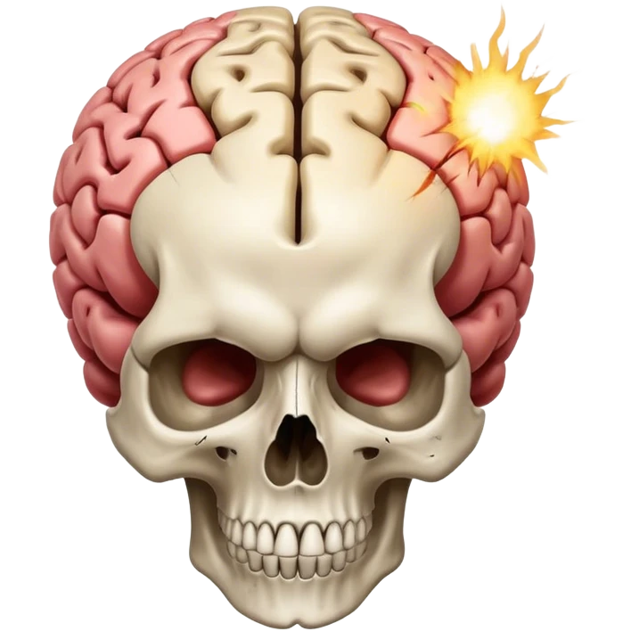 A blowing mind skull emoji