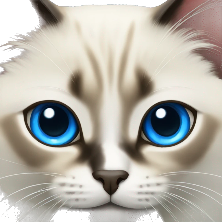 Balinese cat with blue eyes emoji