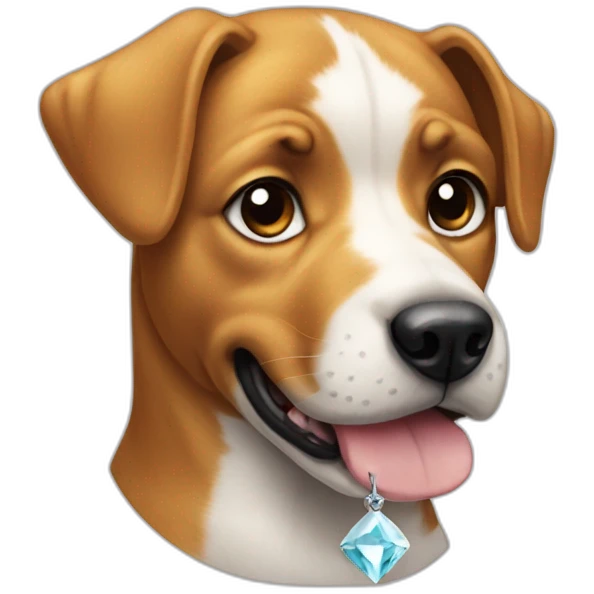 dog with diamonds emoji