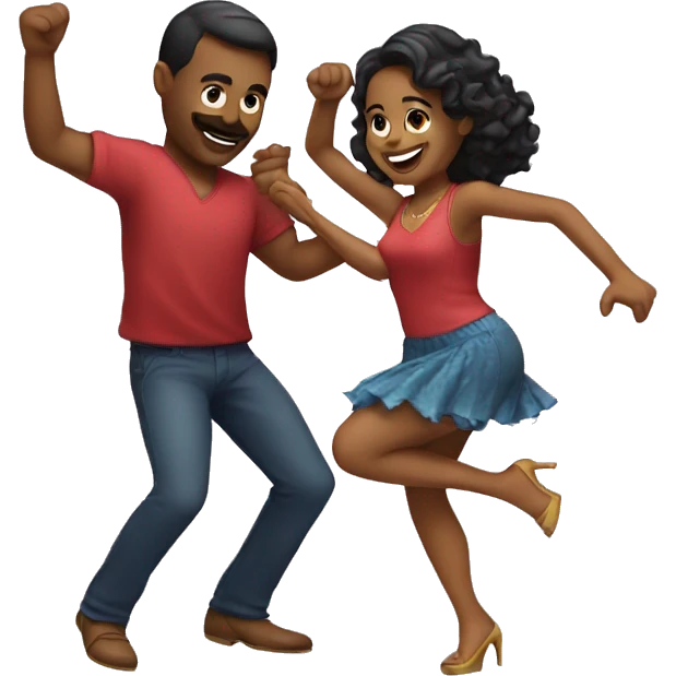 a couple dancing salsa emoji