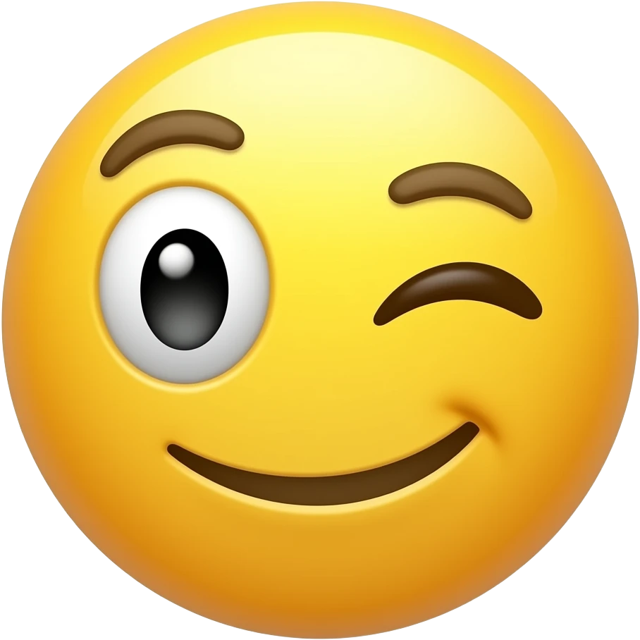 classic yellow 3D iOs emoji smirking flirty side eye bashful emoji