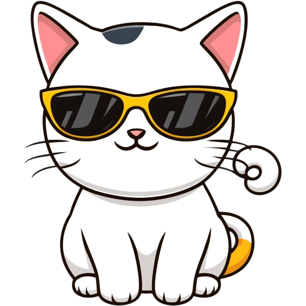 Cat with sunglasses emoji