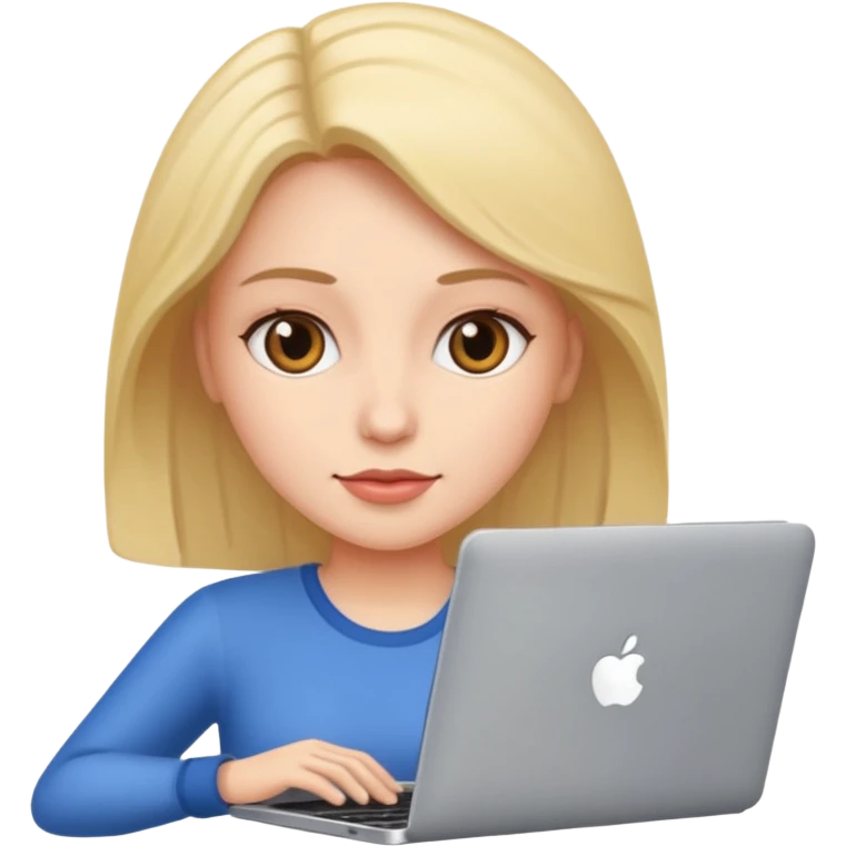 노트북하는 여자 emoji