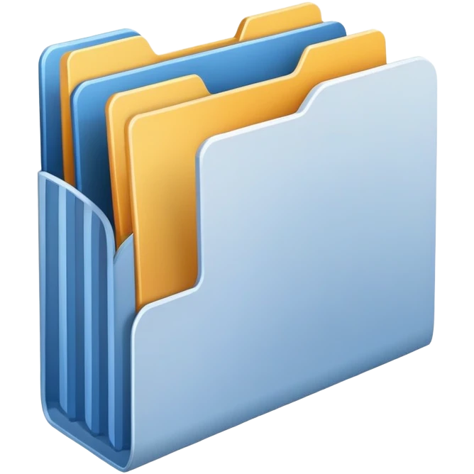 Desktop application folder structure with nested folders and files emoji