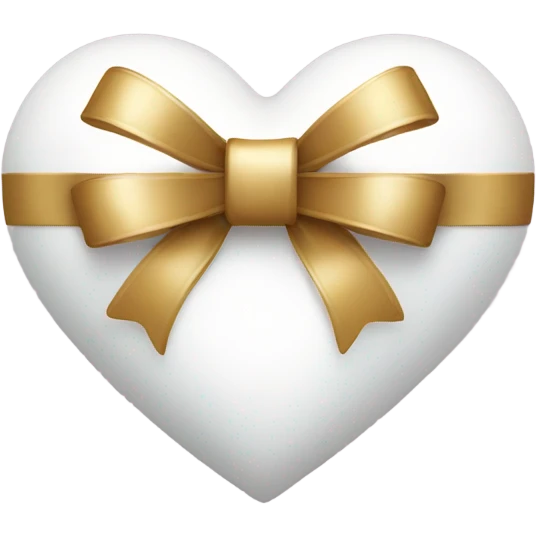 White heart with bow emoji