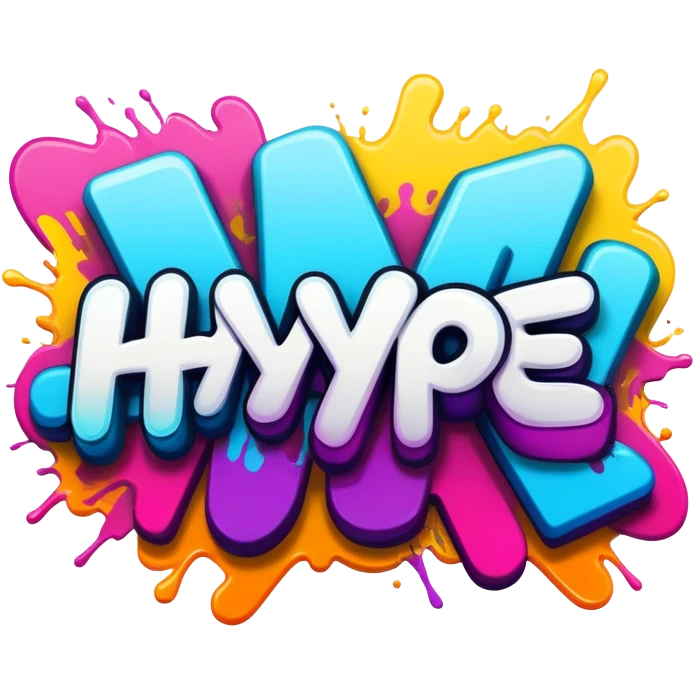 graffiti of the word hype  emoji