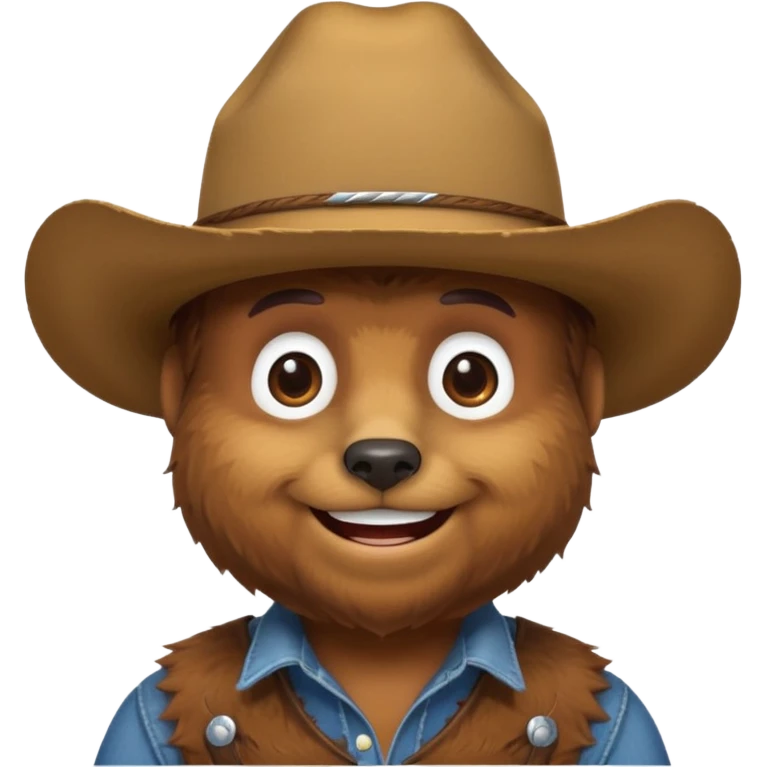 bear with cowboy hat emoji
