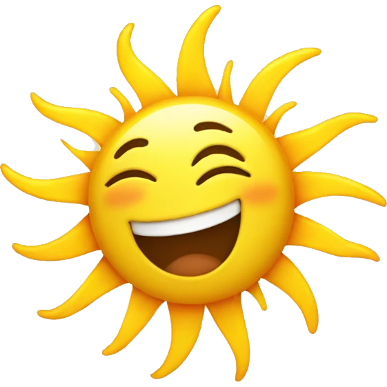 A happy sun emoji emoji