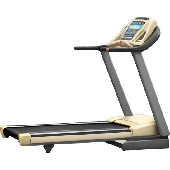 light cream coloured small treadmill realistic soft textures no shadow emoji