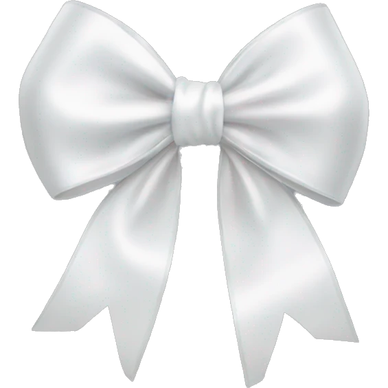 white satin bow emoji