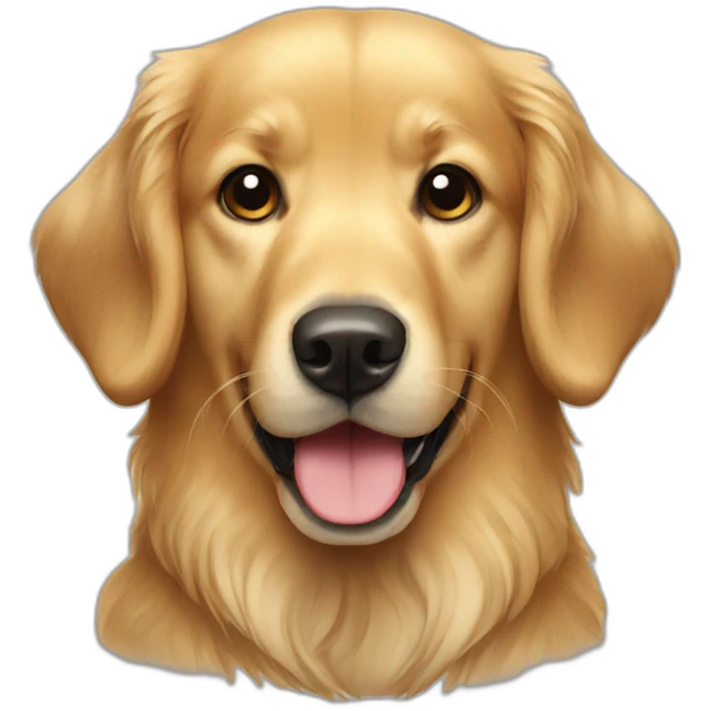 Christmas golden retriever emoji