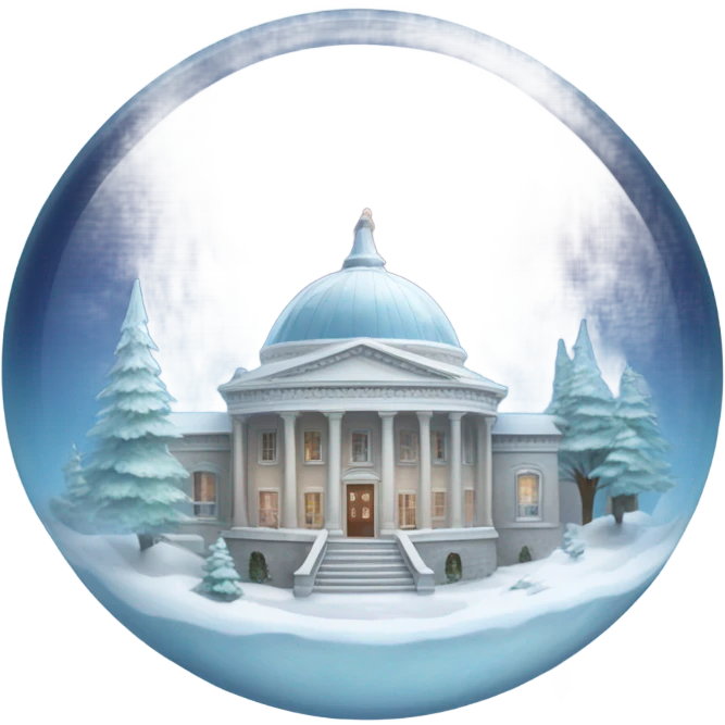 Semi circular glass dome with January inside very pretty emoji