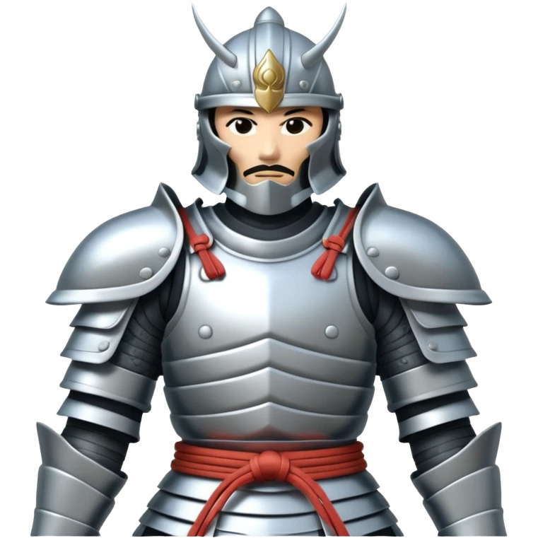 silver samurai armour emoji