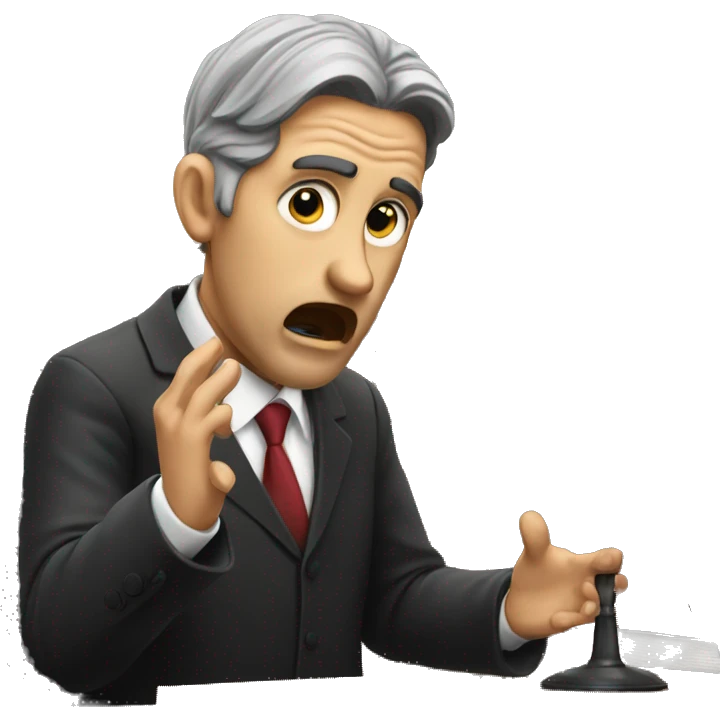 Lawyer arguing in court emoji