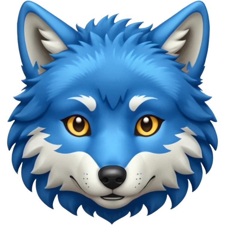 Blue colored wolf 🐺  emoji