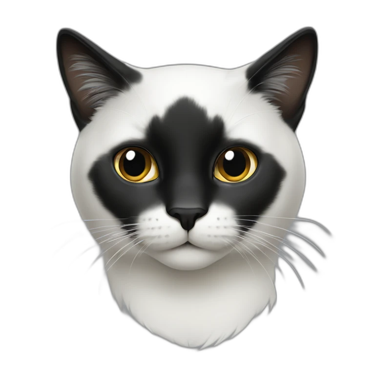 Gato blanco y negro emoji