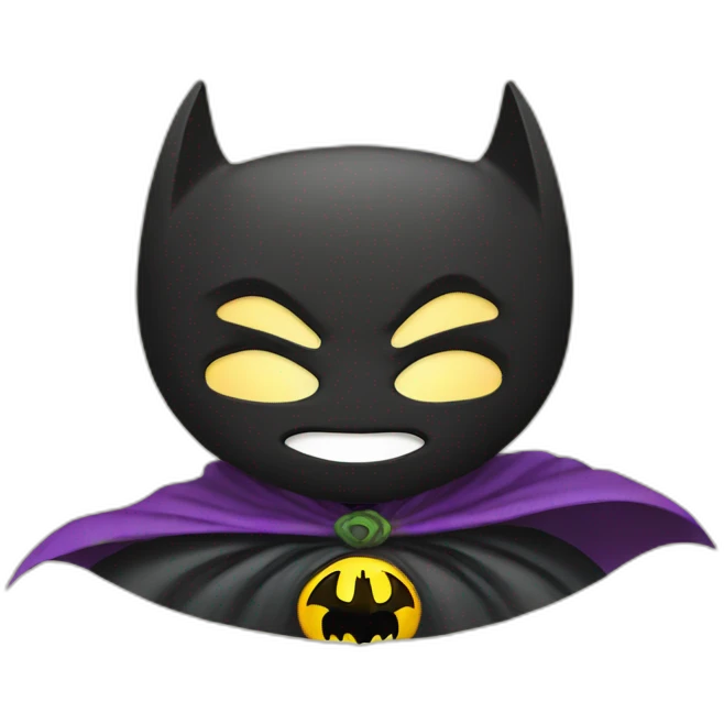 Masked batman teaching an evil witch emoji