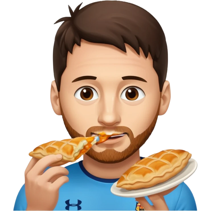 messi eat tatar cheburek emoji