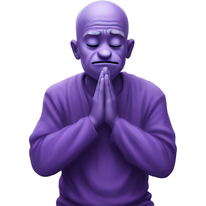 Grimace praying to god emoji