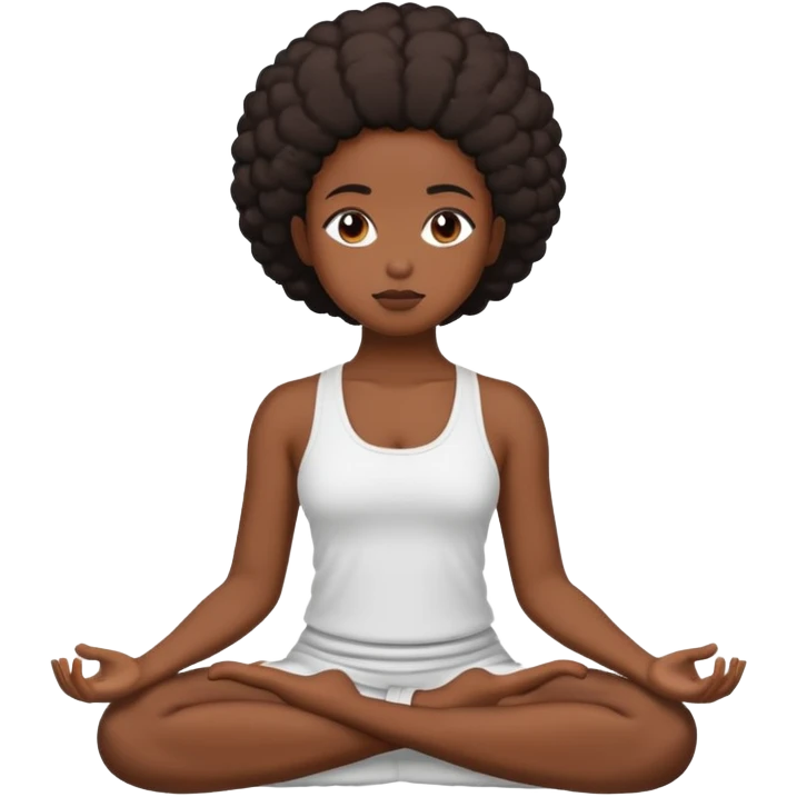Black girl  meditating emoji