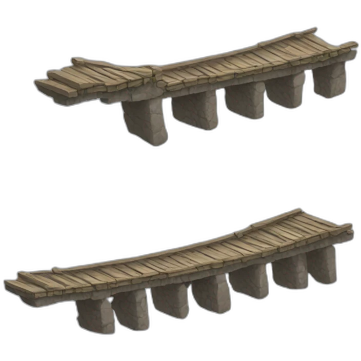 crumpling Broken bridge from the side emoji