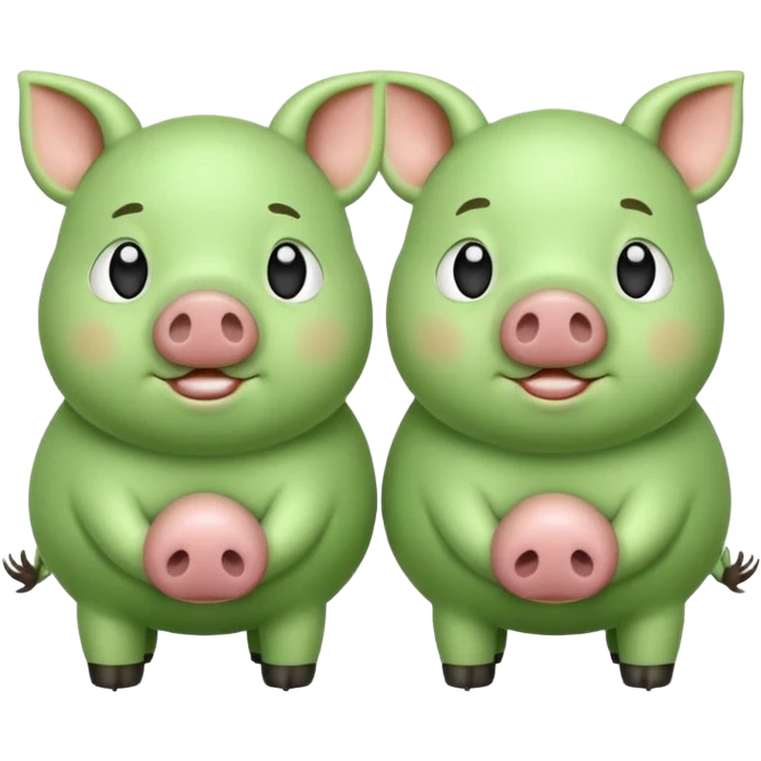 two green pigs emoji