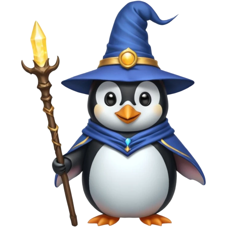 Penguin Wizard emoji
