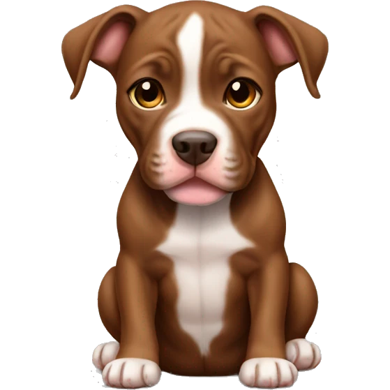 Brown Pitbull puppy emoji