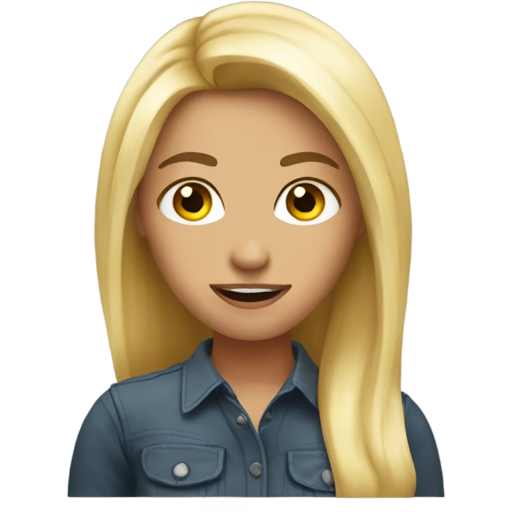 Sarcastic attractive blonde emoji