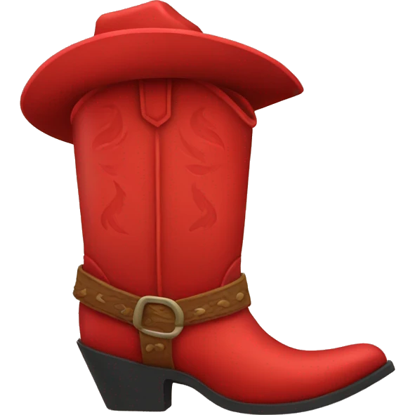  red cowboy boot emoji