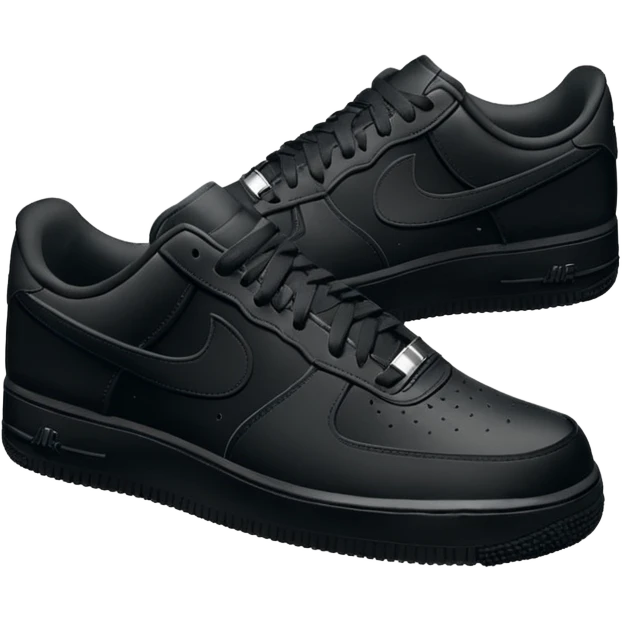 Nike Air Force 1 Full All Black OG Criminal Low Top Sneaker emoji
