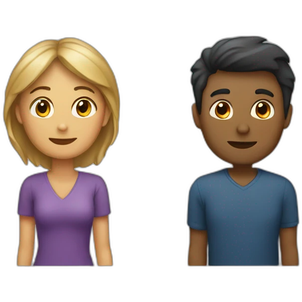 femme et homme qui s'embrasse emoji