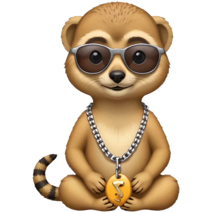 Meerkat with chain and sunglasses emoji
