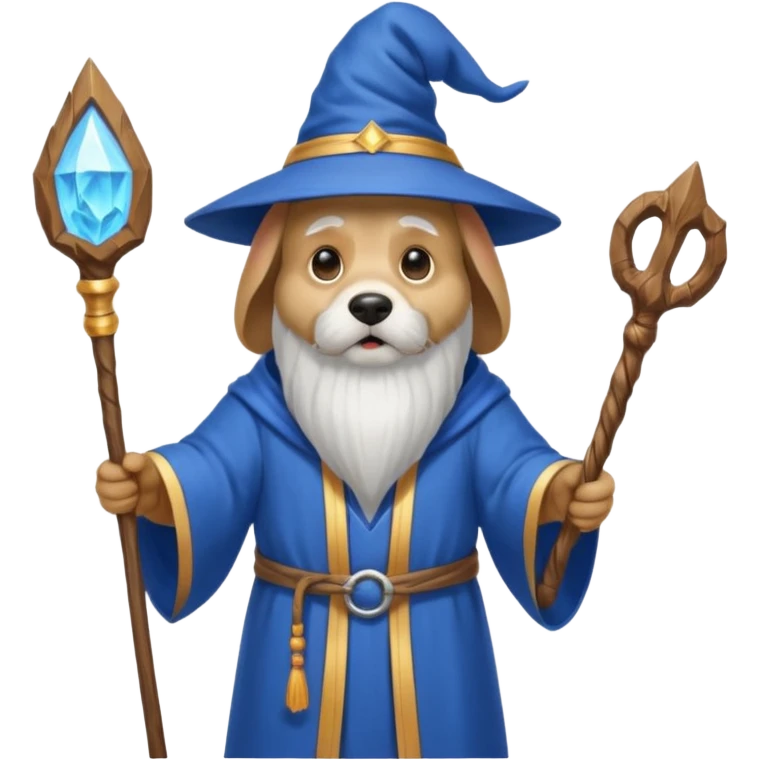 Dog wizard emoji