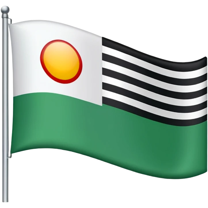 I want a flag as a emoji its made by three colours white green and black emoji