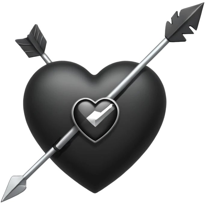 Black heart with arrow. Don't use red colour  emoji