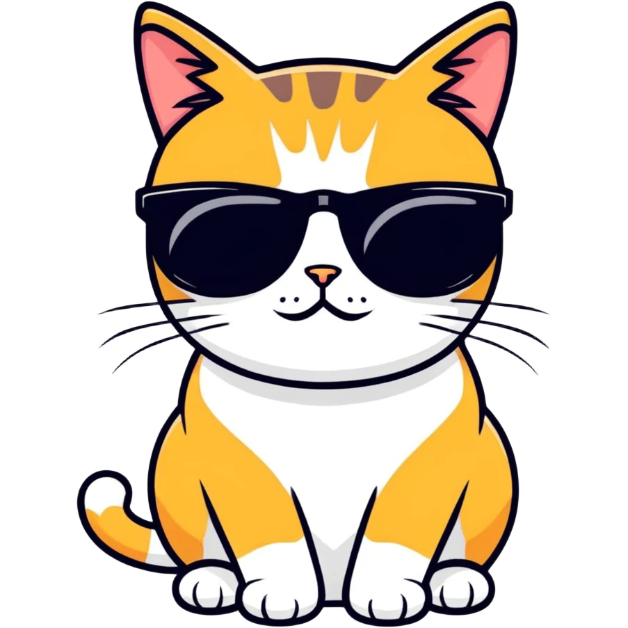 Cat with sunglasses emoji