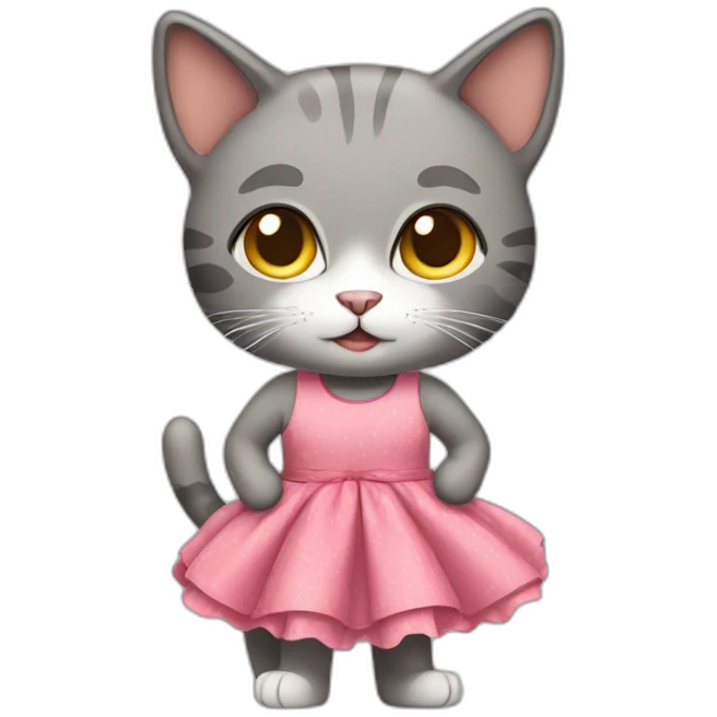 cat with dress emoji