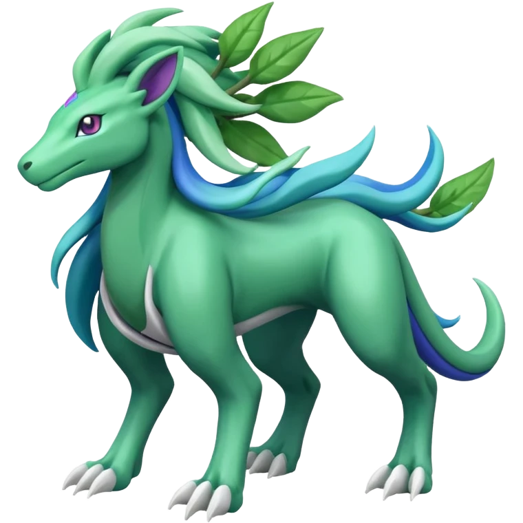 Suicune-Meganium-Virizion-fusion (full body) emoji
