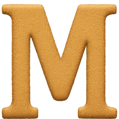 Letter M with shape of unlimited symbol emoji