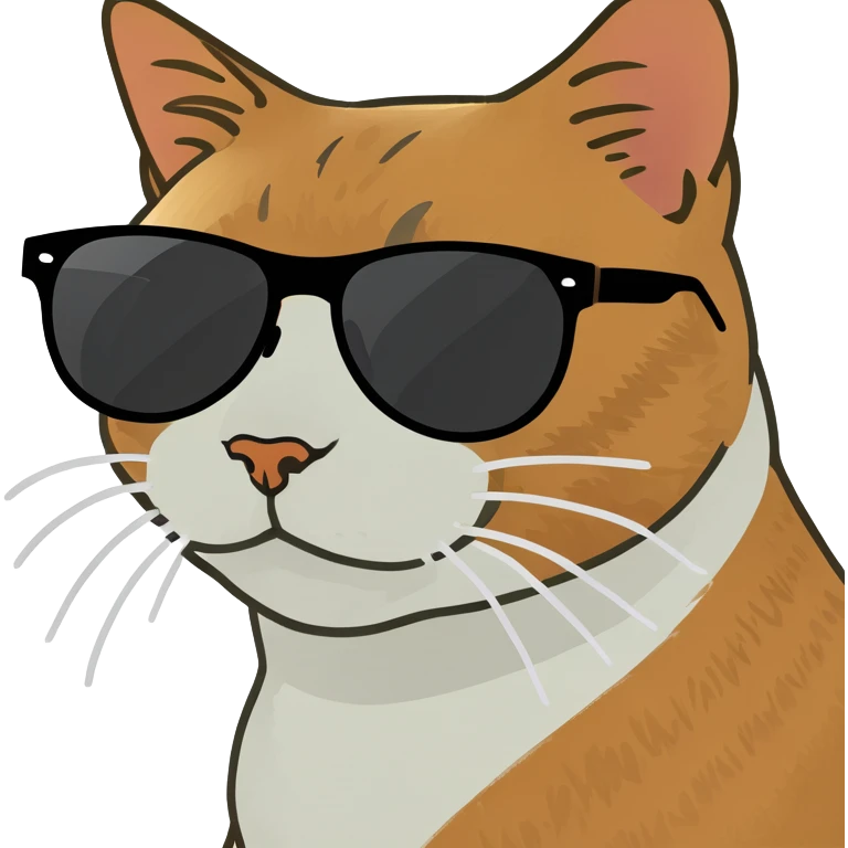 Cat with sunglasses emoji