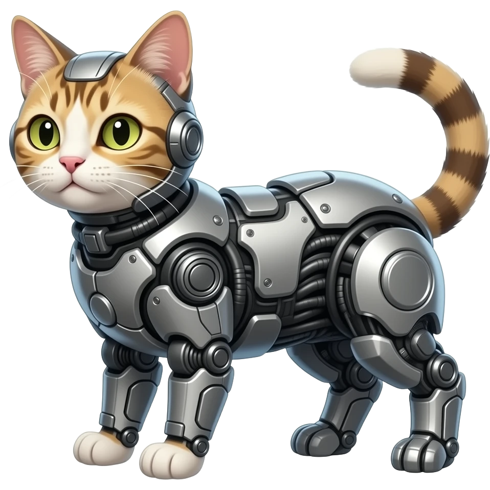 cyborg kitty emoji emoji