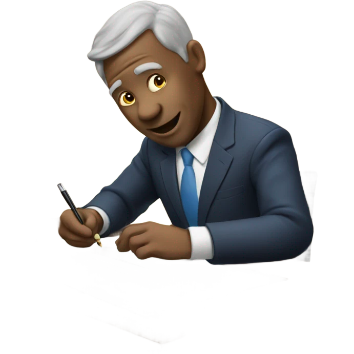 Signing papers  emoji