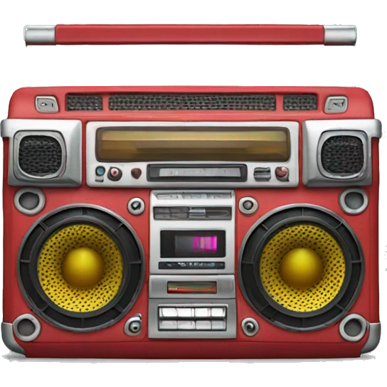 Christmas boombox emoji
