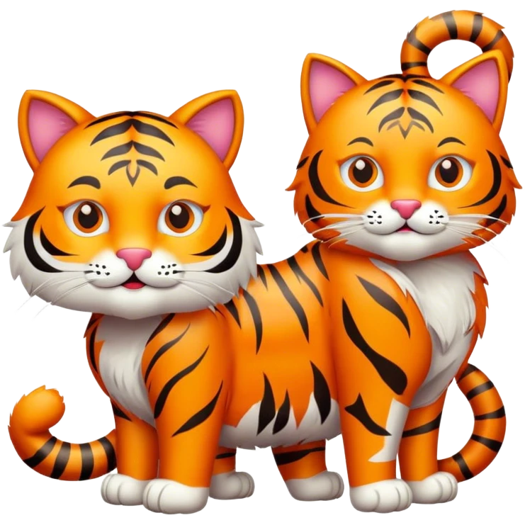 Tiger and cat emoji