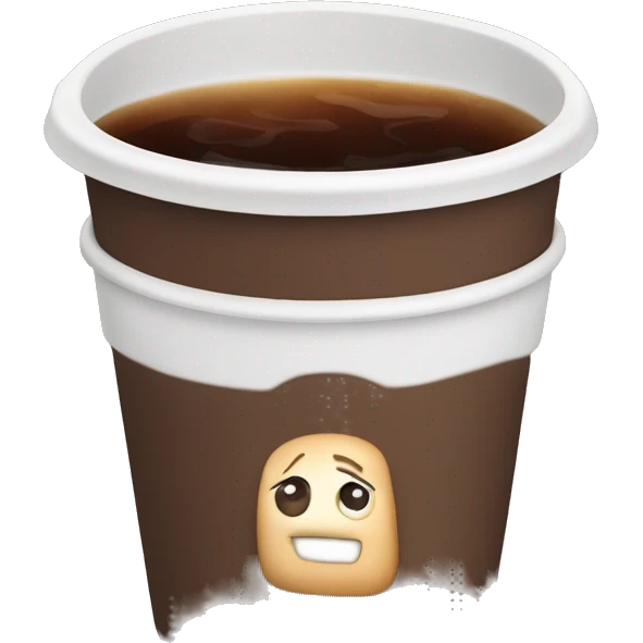 iced americano in a caribou cup emoji