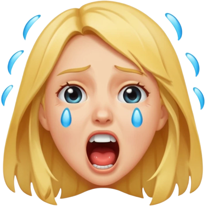 Una niña gritando emoji