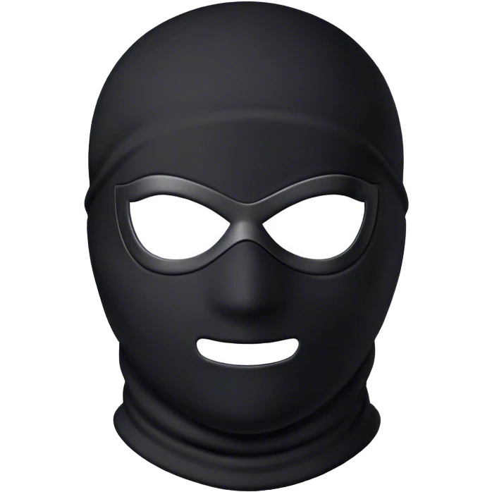 Ski mask no face emoji