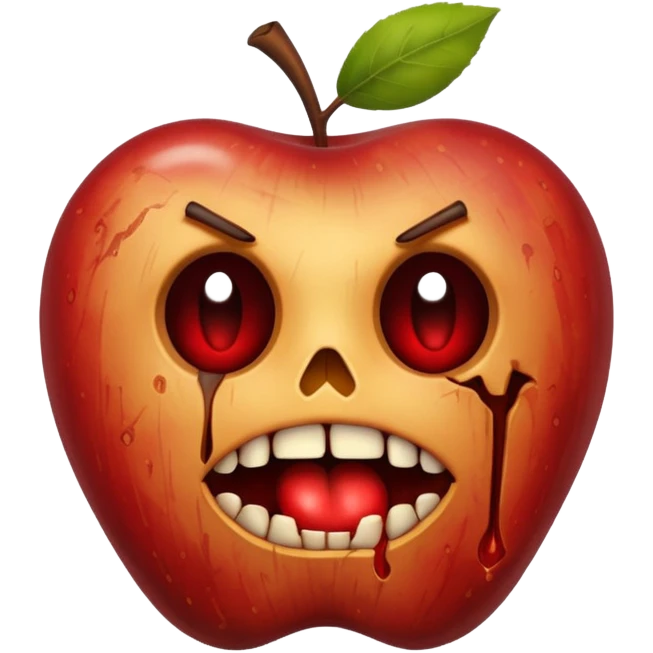 ugly, rotten apple emoji